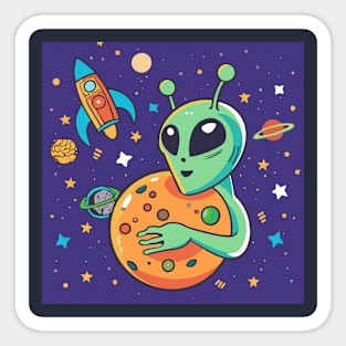 alien ufo Sticker